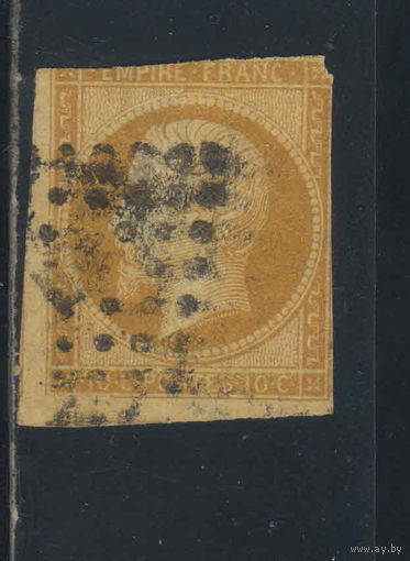 Франция Имп 1853 Наполеон III Стандарт Гашение точечное ромб с малыми цифрами #13B(I)