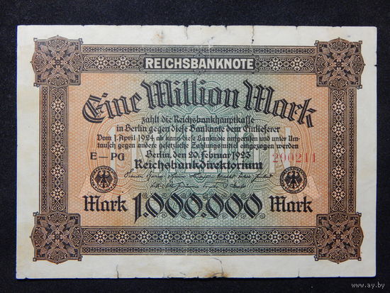 Германия 1 миллион марок 1923г.