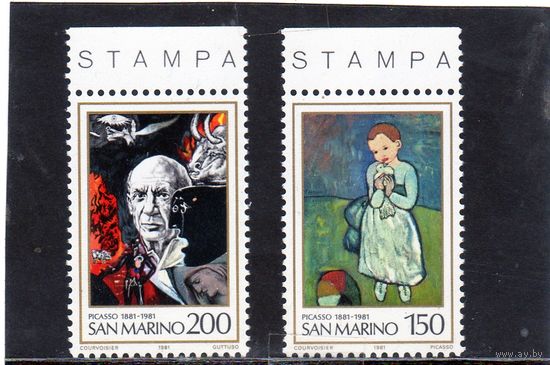 Сан-Марино. Mi:SM 1242-1243. Пабло Пикассо. Полная серия.1981.