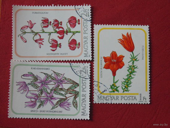 Венгрия 1985 г. Цветы.