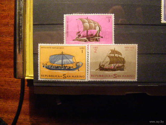 1963 Сан Марино парусники # 750 -752** из серии