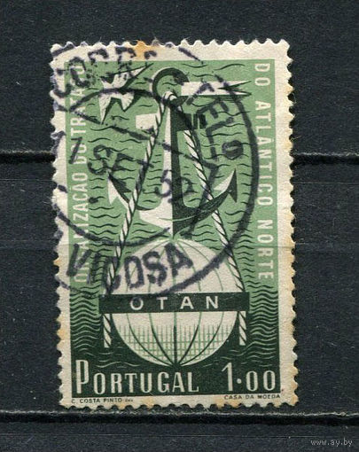 Португалия - 1952 - Глобус и якорь 1E - [Mi.778] - 1 марка. Гашеная.  (Лот 22ED)-T2P1