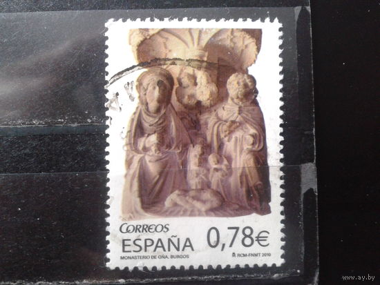 Испания 2010 1000 лет монастырю в Сальвадоре, марка из блока Михель-1,6 евро гаш