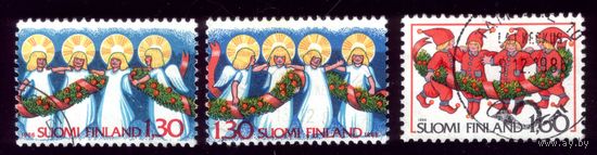 3 марки 1986 год Финляндия 1005-1007