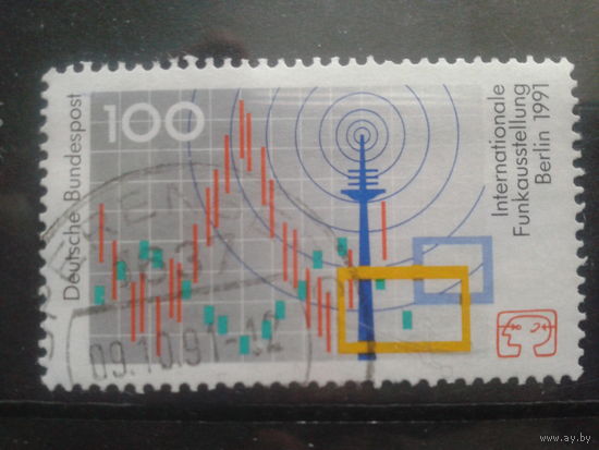 Германия 1991 символика IFA Михель-0,6 евро гаш.