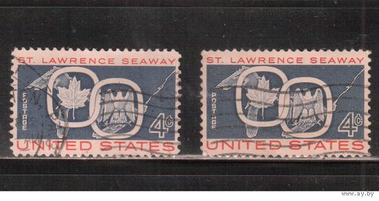 США-1959, (Мих.754) , гаш. , Карта, Символы (одиночка) ,цена за 1 м на выбор