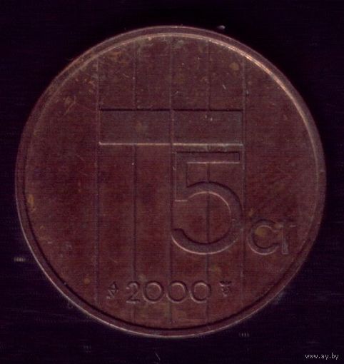 5 центов 2000 год Нидерланды