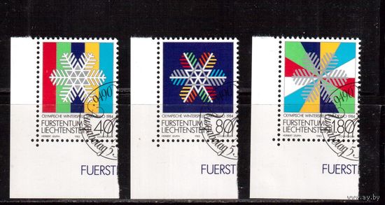 Лихтенштейн-1983(Мих.834-836)  гаш. , Зимние ОИ-1984 в Сараево, Спорт