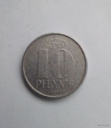 10 пфеннигов 1989 г ГДР