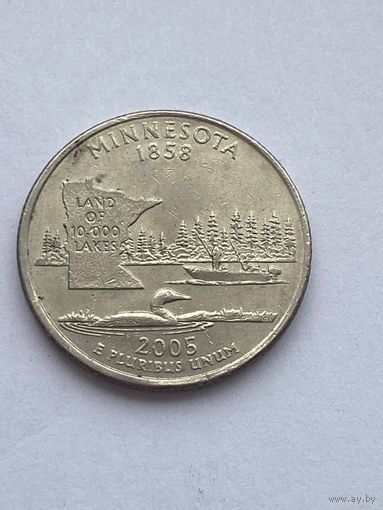 25 центов 2005 г. Миннесота, США