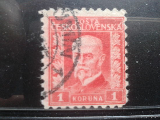 Чехословакия 1927 Президент Масарик 1 крона