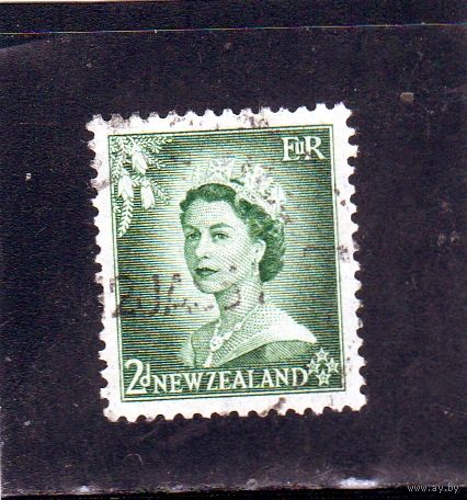 Новая Зеландия.Ми-335.Два пенни.Серия: Королева Елизавета II.1954.