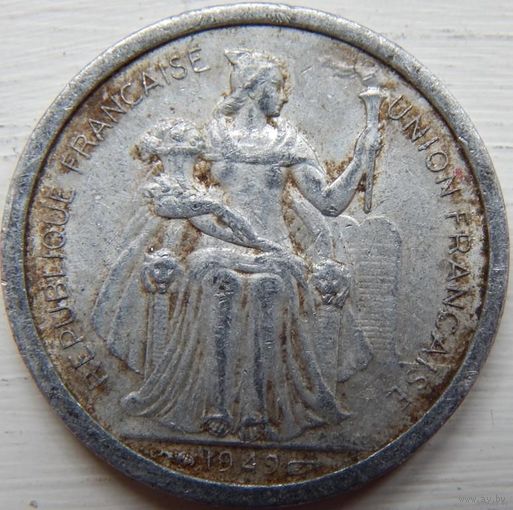 6. Океания 1 франк 1949 год