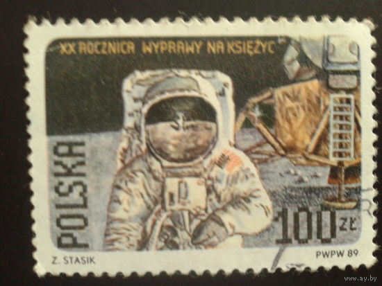 Польша 1989 Аполо-11 на Луне