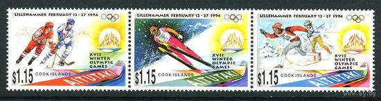 1994 Аитутаки 713-715strip 1994 Олимпийские игры в Лиллехаммере 12,50 евро