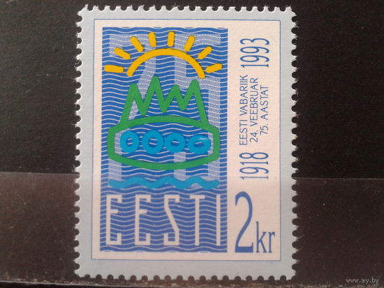 Эстония 1993 75 лет республике** 2 кр