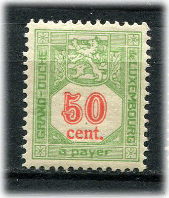 Люксембург - 1922/1935 - Цифры 50С. Portomarken - [Mi.16Ap] - 1 марка. MH.  (Лот 34Ai)