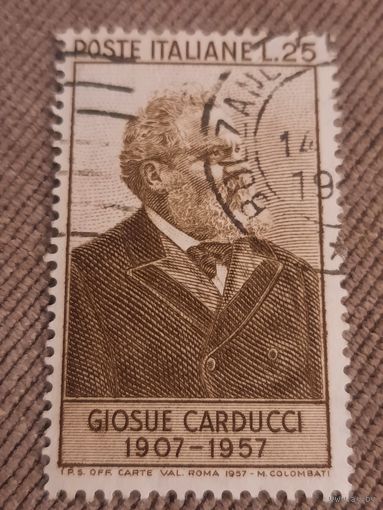 Италия 1957. Giosue Carducci 1907-1957