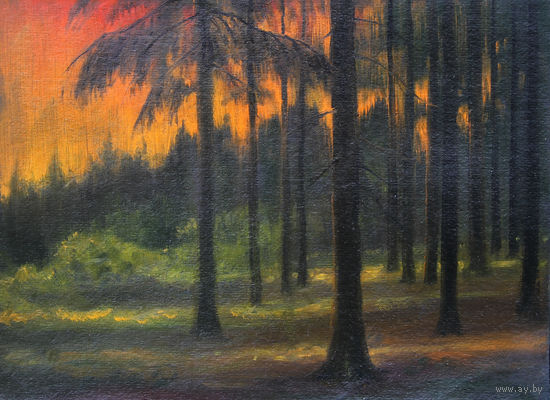 Картина: "Вечер в лесу"