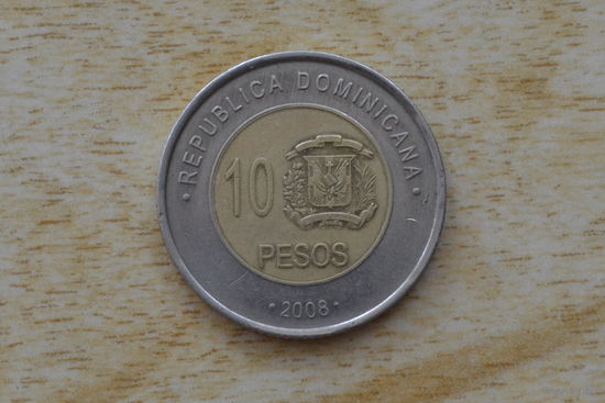 Доминикана 10 песо 2008