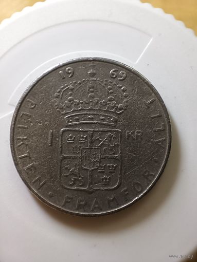 Швеция 1 крона 1969 год