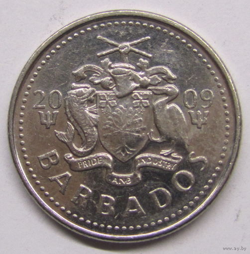 Барбадос 25 центов 2009