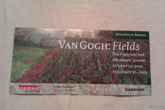 Проспект с выставки Ван Гога в Бремене 2002-2003 г.г...
