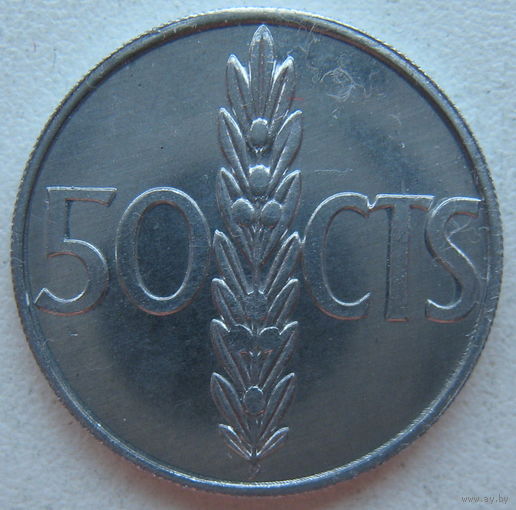 Испания 50 сентимо 1975 г.