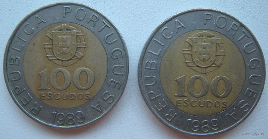 Португалия 100 эскудо 1989 г. Цена за 1 шт.