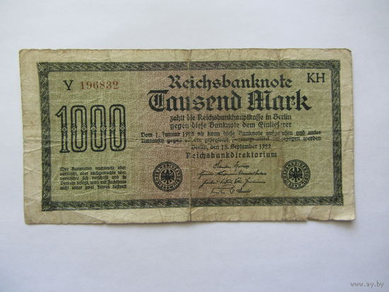 1000 марок 1923