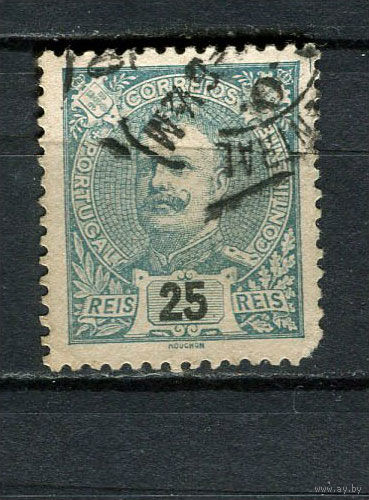 Португалия - 1895/1896 - Король Карлуш I 25 R - [Mi.129] - 1 марка. Гашеная.  (Лот 69EB)-T7P10