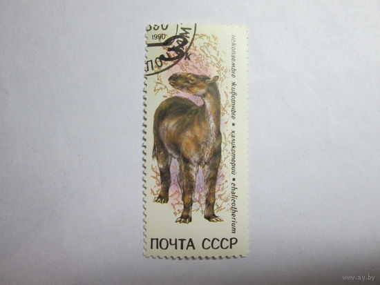 СССР 1990 Фауна Динозавры Ископаемые животные