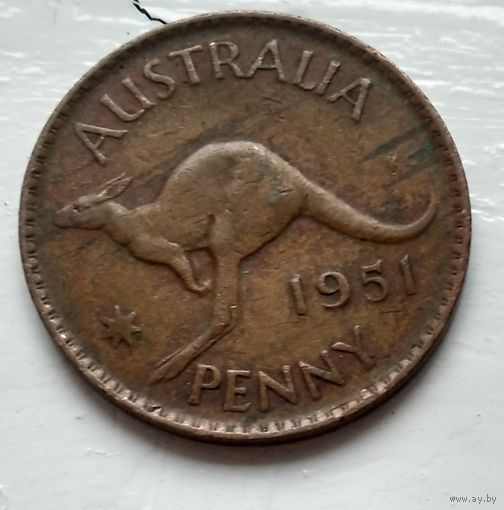 Австралия 1 пенни, 1951 Точка после "PENNY" 2-5-25