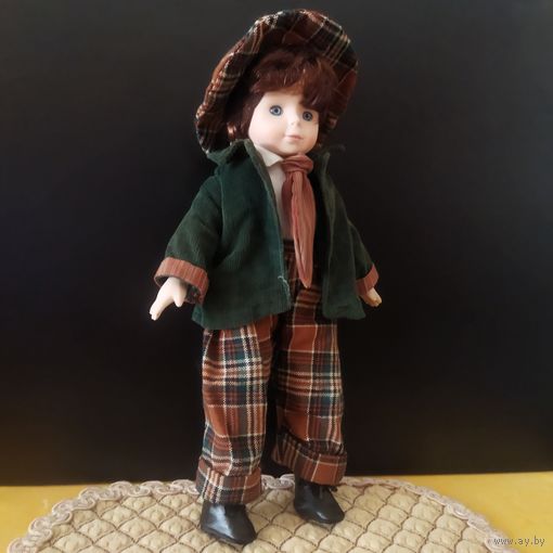 Старая немецкая фарфорово- набивная кукла. 37 см.