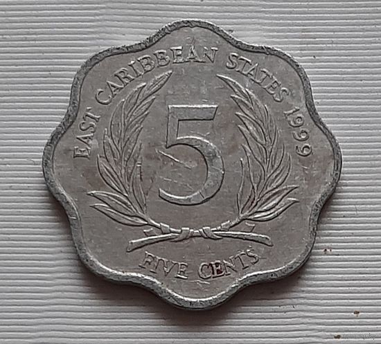 5 центов 1999 г. Восточные Карибы