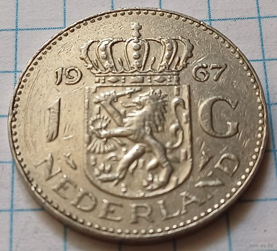 Нидерланды 1 гульден, 1967   магнетик  ( 3-6-4 )