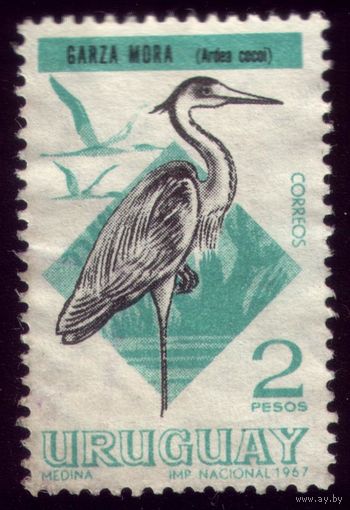 1 марка 1968 год Уругвай Аист 1110