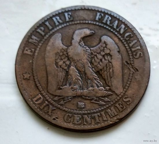 Франция 10 сантимов, 1861 BB - Страсбург 2-4-28