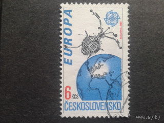 Чехословакия 1991 Европа космос Mi-1,0 евро гаш. и 3,0 евро чистая