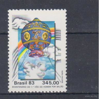 [620] Бразилия 1983. Авиация.Воздушный шар. Одиночный выпуск. MNH