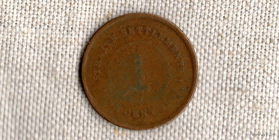 Стрэйт Сеттлменс 1 цент 1901 /Виктория//(ON)