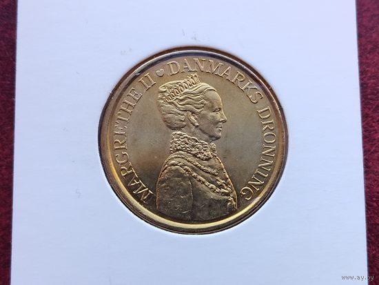 Дания 20 крон, 2012 40 лет со дня коронации Королевы Маргреты II. Монета в холдере!