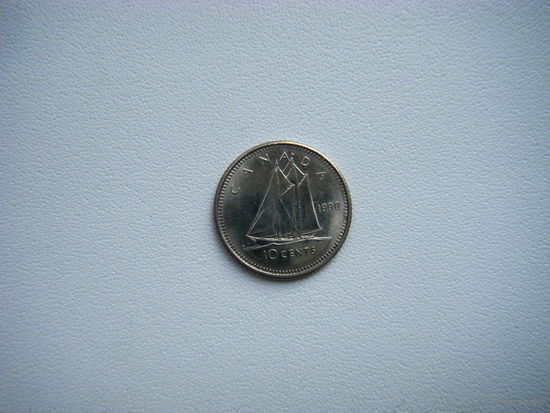 Канада 10 центов 1990г.
