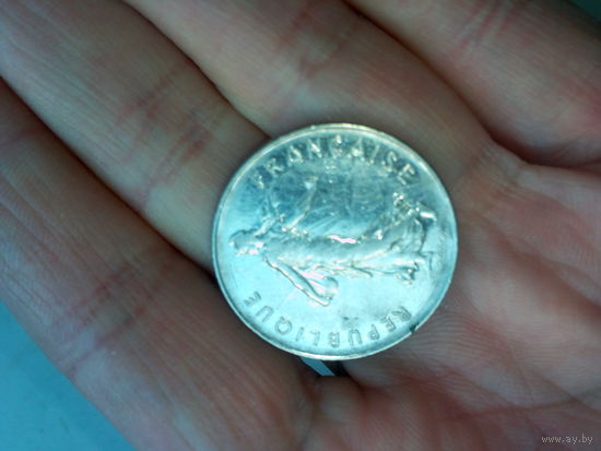 Монета 5 франков 1987 года