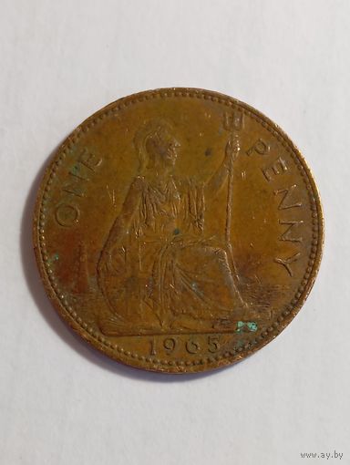 Великобритания 1 пенни 1965 года.
