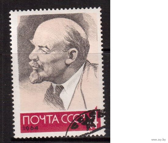 СССР-1964, (Заг.2939), гаш.(с клеем), Ленин