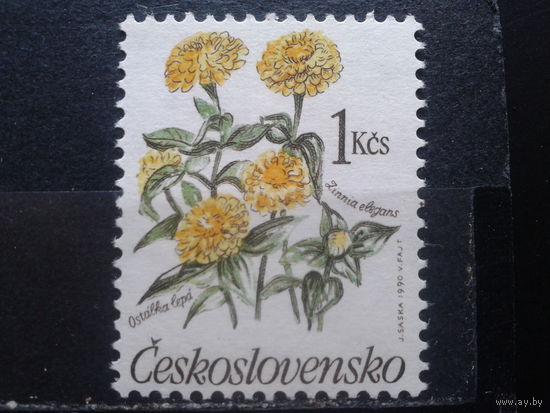 Чехословакия 1990 Цветы **