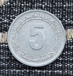 Алжир 5 центов 1974-1977 гг. UNC