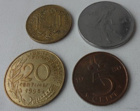 Европа лот монет 17 (цена за все)
