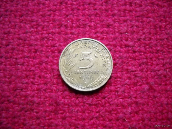 Франция 5 сантимов 1969 г.